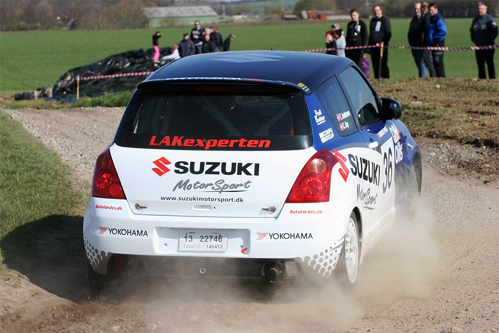 Thomas Andersen og Christian Arp får DM-debut ved Suzuki Rally
(Foto: Louise Arp)